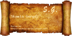 Skamla Gergő névjegykártya